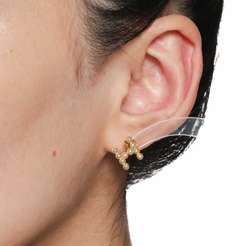 LA SOEUR LA SOEUR＜ラ スール＞片耳ピアス "H"（パール） NONE