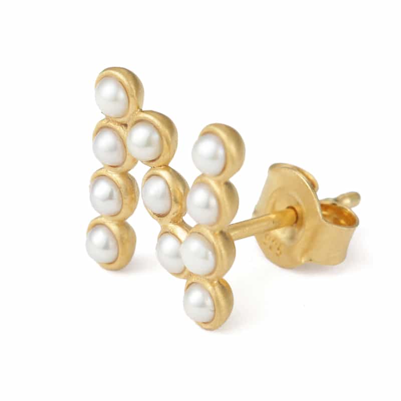 LA SOEUR LA SOEUR＜ラ スール＞片耳ピアス "N"（パール） NONE