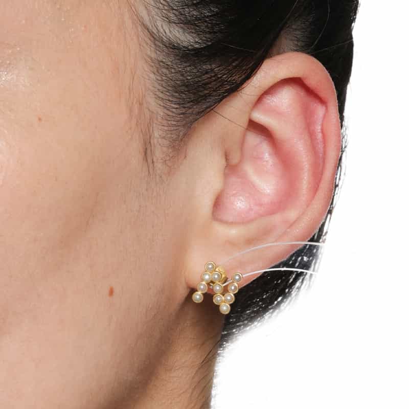 LA SOEUR LA SOEUR＜ラ スール＞片耳ピアス "N"（パール） NONE