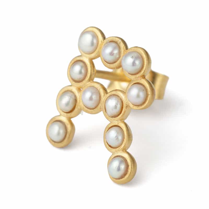 LA SOEUR LA SOEUR＜ラ スール＞片耳ピアス "R"（パール） NONE