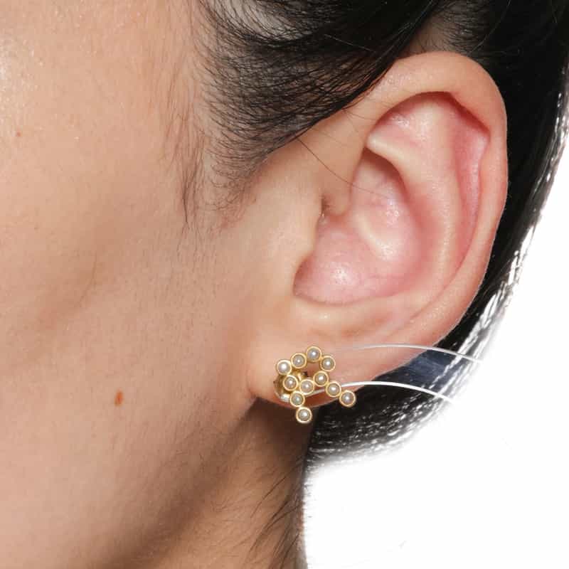 LA SOEUR LA SOEUR＜ラ スール＞片耳ピアス "R"（パール） NONE