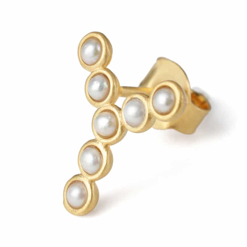 LA SOEUR LA SOEUR＜ラ スール＞片耳ピアス "Y"（パール） NONE