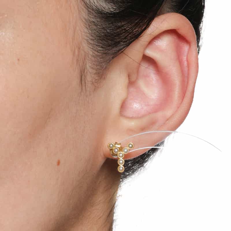 LA SOEUR LA SOEUR＜ラ スール＞片耳ピアス "Y"（パール） NONE