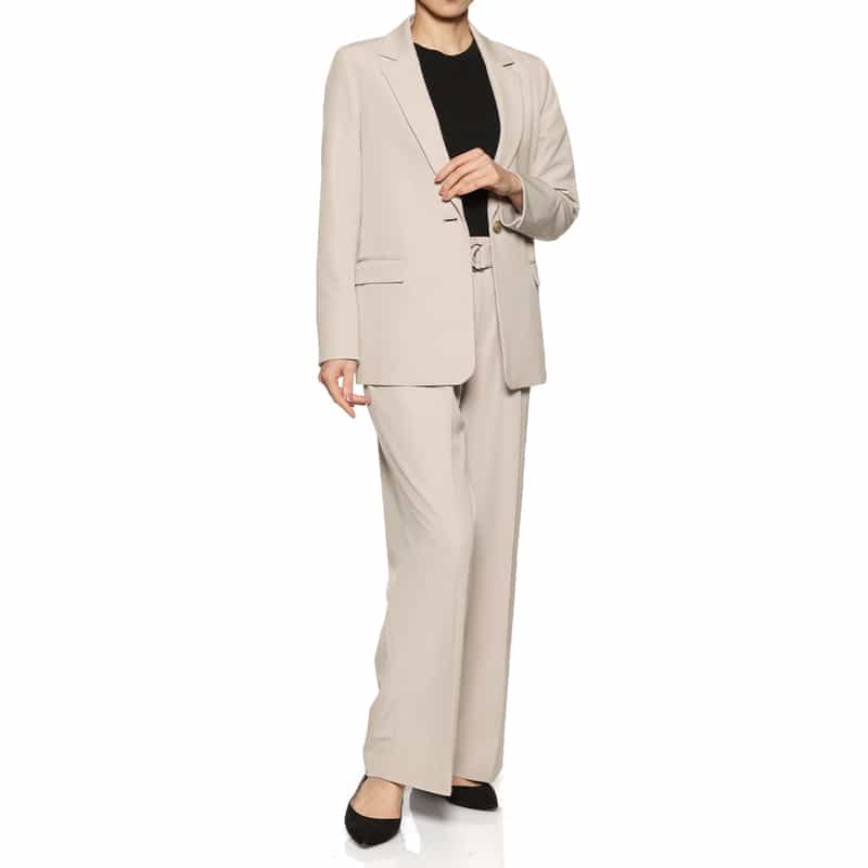 BARNEYS NEW YORK セットアップ ウォッシャブル ダブルクロス テーラードジャケット BEIGE