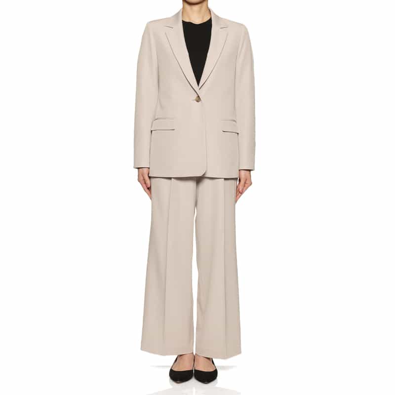 BARNEYS NEW YORK セットアップ ウォッシャブル ダブルクロス テーラードジャケット BEIGE