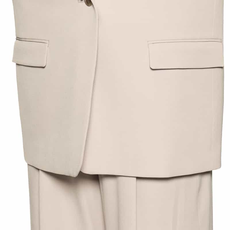 BARNEYS NEW YORK セットアップ ウォッシャブル ダブルクロス テーラードジャケット BEIGE