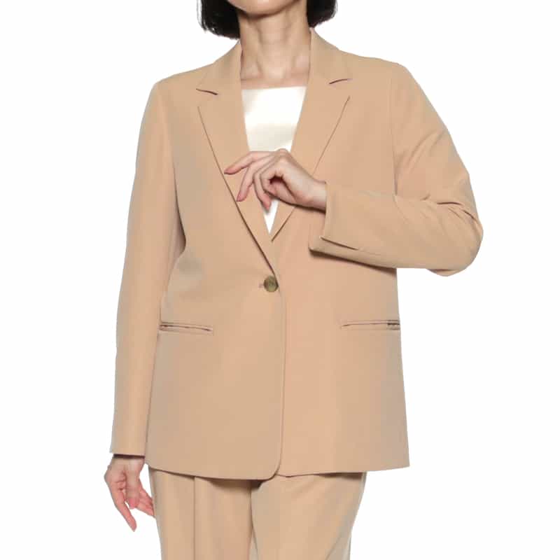 BARNEYS NEW YORK セットアップ ウォッシャブル ダブルクロス テーラードジャケット PINK