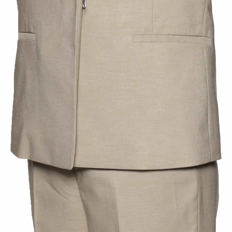 BARNEYS NEW YORK セットアップ ウォッシャブル キーネック ジャケット BEIGE