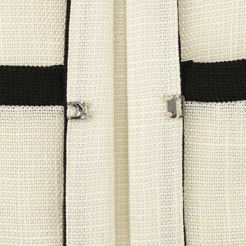 BARNEYS NEW YORK セットアップ ノーカラー トリミングジャケット WHITE