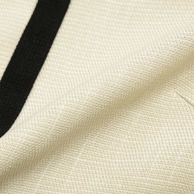 BARNEYS NEW YORK セットアップ ノーカラー トリミングジャケット WHITE