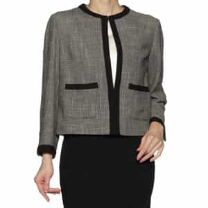 セットアップ ノーカラー トリミングジャケット