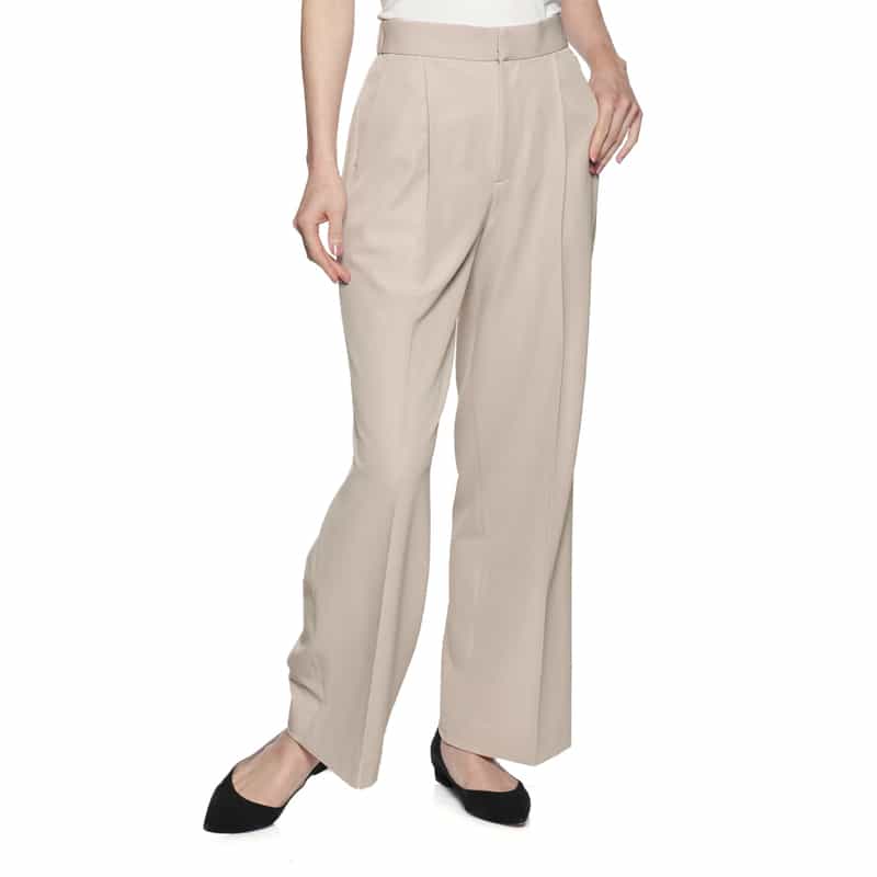 BARNEYS NEW YORK セットアップ ウォッシャブル ベルト付きワイドパンツ BEIGE