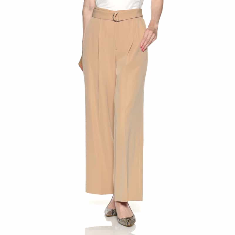 BARNEYS NEW YORK セットアップ ウォッシャブル ベルト付きワイドパンツ PINK