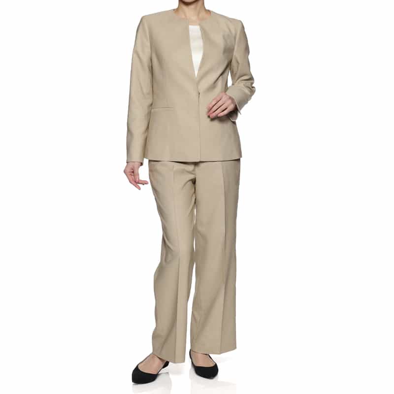 BARNEYS NEW YORK セットアップ ウォッシャブル パンツ BEIGE