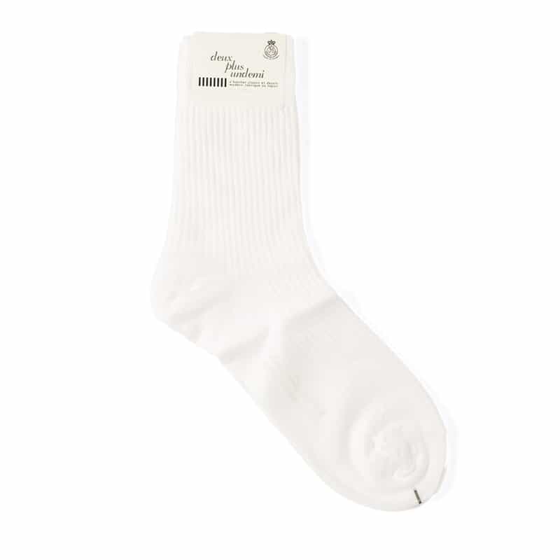 DEUX PLUS UNDEMI DEUX PLUS UNDEMI＜ドゥ プリュス アンドゥミ＞ソックス WHITE