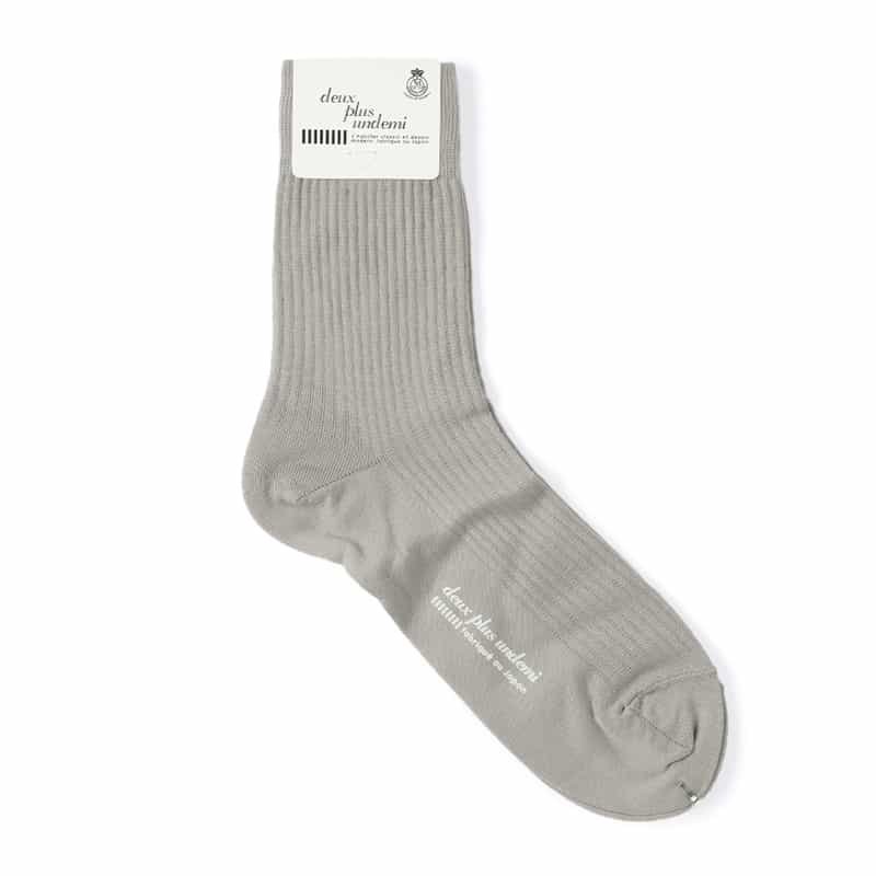 DEUX PLUS UNDEMI DEUX PLUS UNDEMI＜ドゥ プリュス アンドゥミ＞ソックス LIGHT GRAY