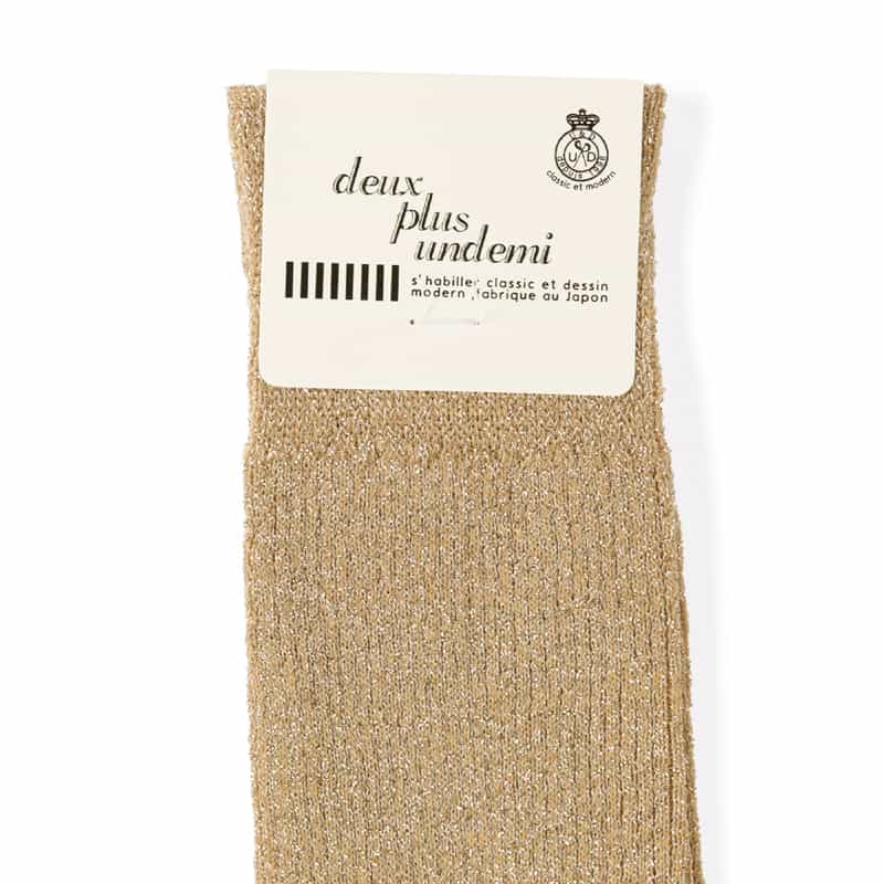 DEUX PLUS UNDEMI DEUX PLUS UNDEMI＜ドゥ プリュス アンドゥミ＞ソックス GOLD