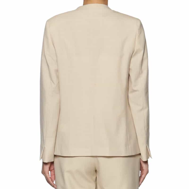 BARNEYS NEW YORK セットアップ ウォッシャブル ノーカラージャケット BEIGE