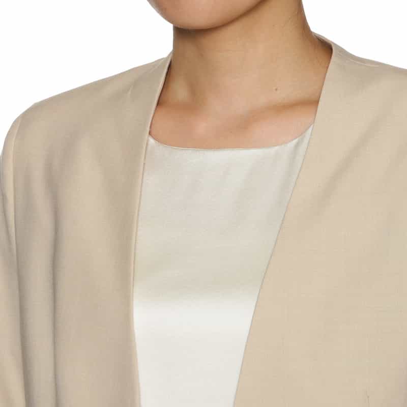 BARNEYS NEW YORK セットアップ ウォッシャブル ノーカラージャケット BEIGE