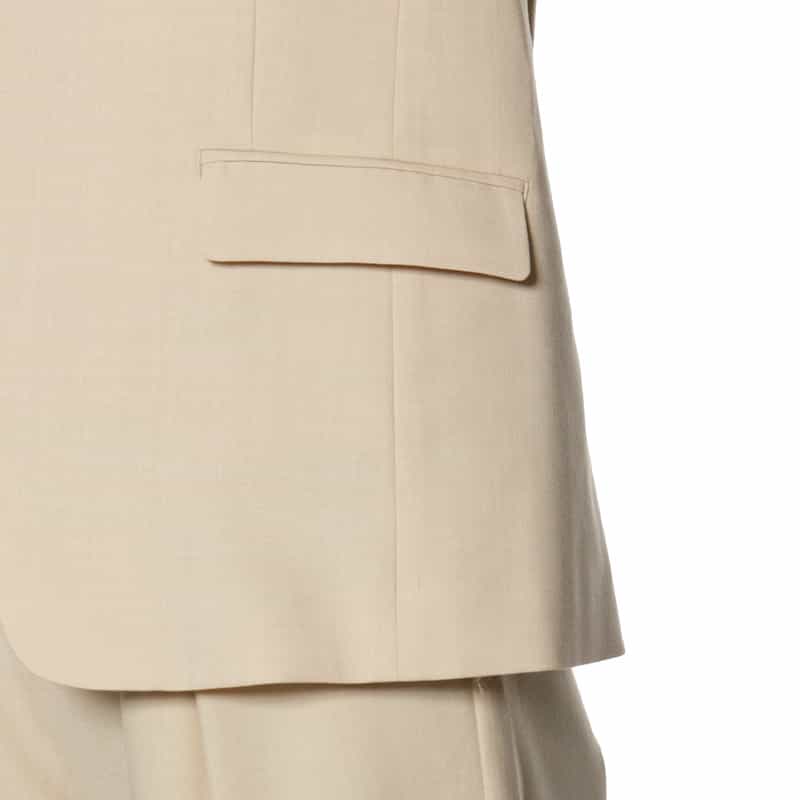 BARNEYS NEW YORK セットアップ ウォッシャブル ノーカラージャケット BEIGE