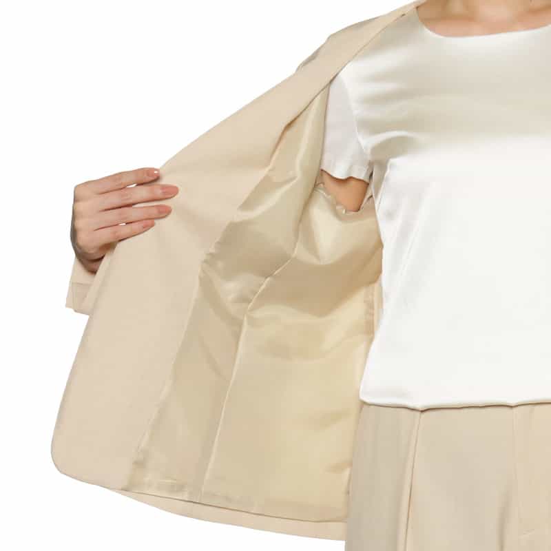 BARNEYS NEW YORK セットアップ ウォッシャブル ノーカラージャケット BEIGE