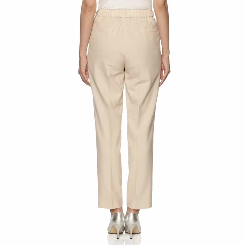 BARNEYS NEW YORK セットアップ ウォッシャブル ノーカラーストレートパンツ BEIGE