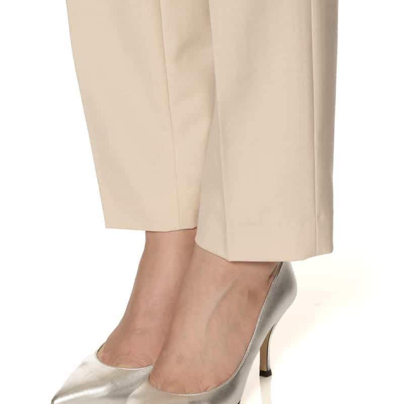 BARNEYS NEW YORK セットアップ ウォッシャブル ノーカラーストレートパンツ BEIGE