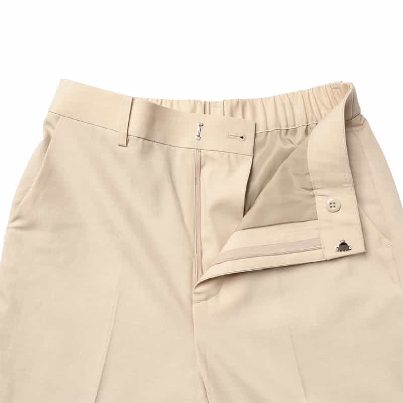 BARNEYS NEW YORK セットアップ ウォッシャブル ノーカラーストレートパンツ BEIGE