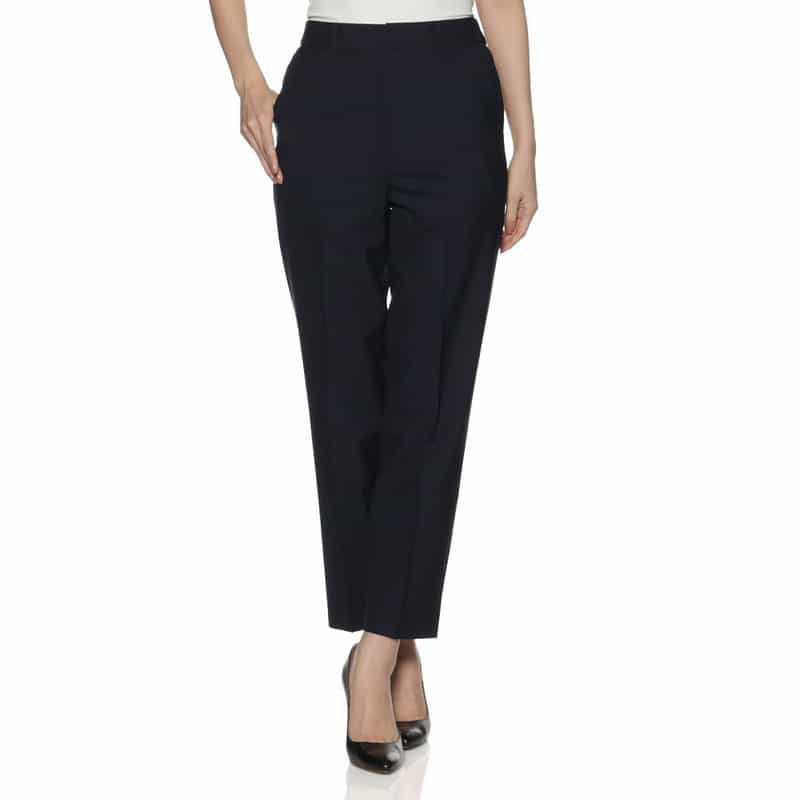 BARNEYS NEW YORK セットアップ ウォッシャブル ノーカラーストレートパンツ NAVY