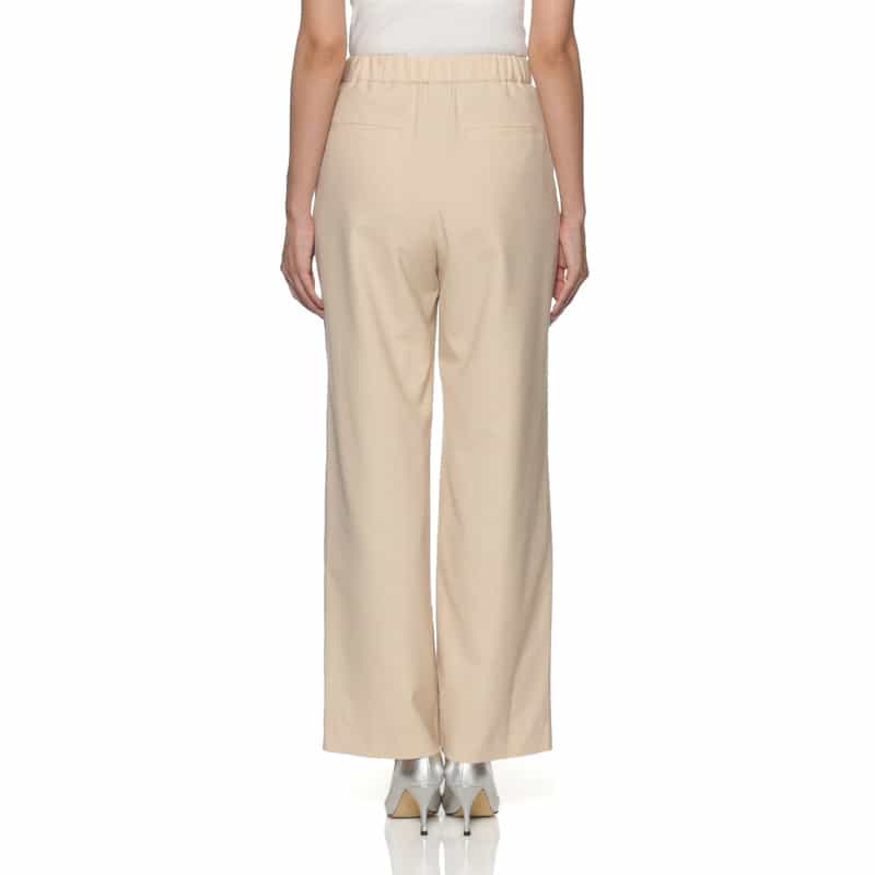 BARNEYS NEW YORK セットアップ ウォッシャブル タックワイドパンツ BEIGE