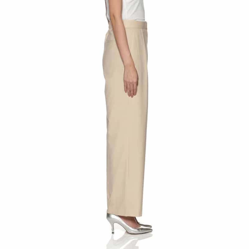 BARNEYS NEW YORK セットアップ ウォッシャブル タックワイドパンツ BEIGE