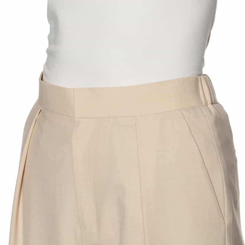 BARNEYS NEW YORK セットアップ ウォッシャブル タックワイドパンツ BEIGE