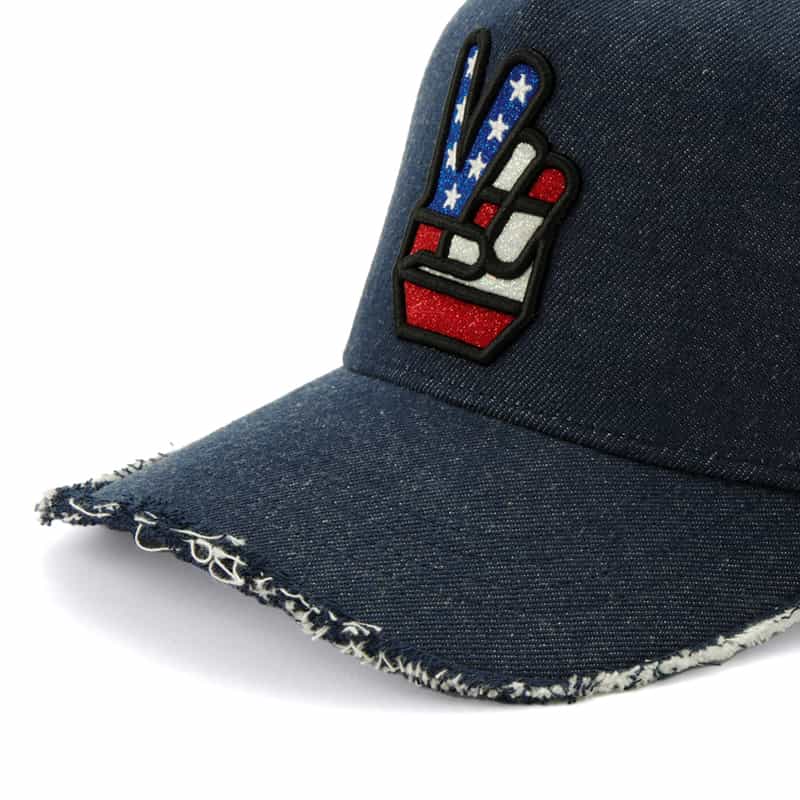 YOSHINORI KOTAKE DESIGN YOSHINORI KOTAKE DESIGN＜ヨシノリ コタケ デザイン＞ベースボールキャップ "PEACE" NAVY