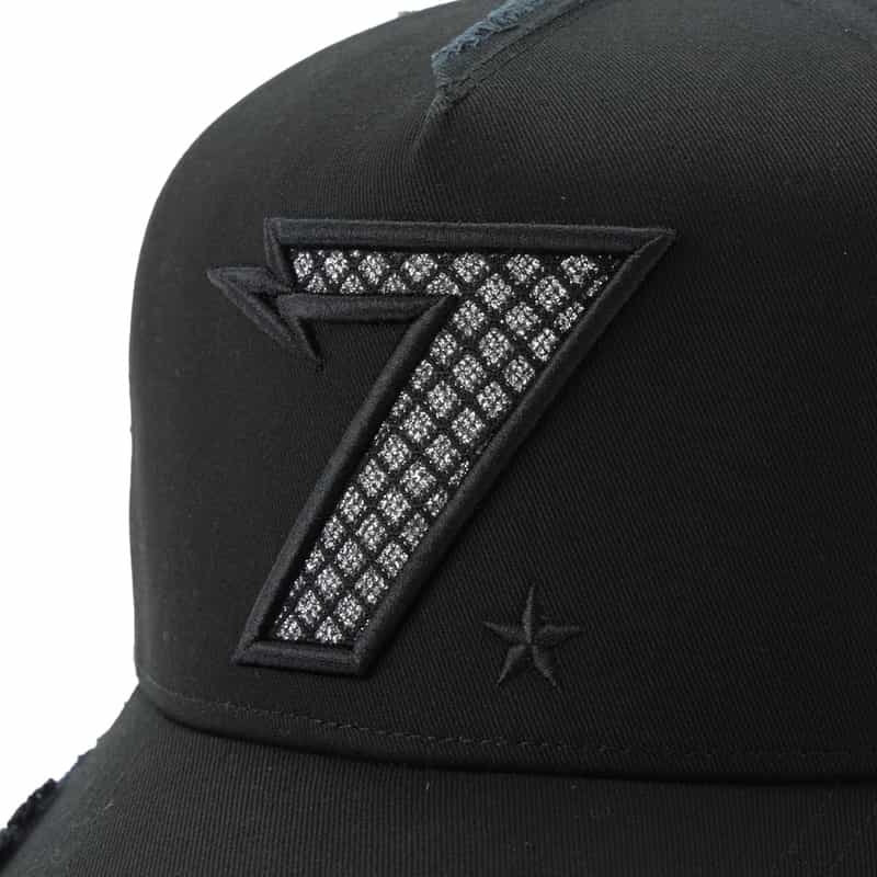 YOSHINORI KOTAKE DESIGN YOSHINORI KOTAKE DESIGN＜ヨシノリ コタケ デザイン＞ベースボールキャップ "7" BLACK