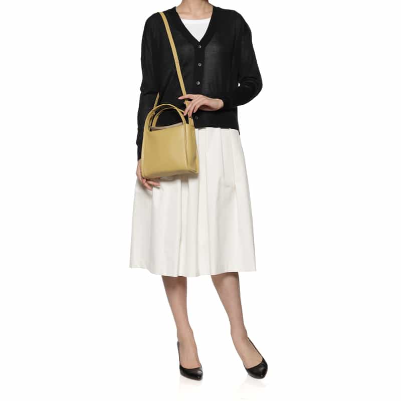 BARNEYS NEW YORK マイクロファイバー ハンドバッグ LT GREEN