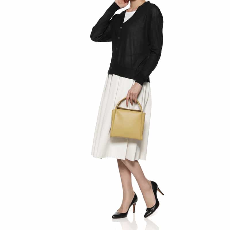 BARNEYS NEW YORK マイクロファイバー ハンドバッグ LT GREEN