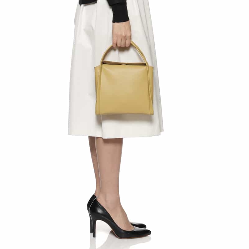 BARNEYS NEW YORK マイクロファイバー ハンドバッグ LT GREEN