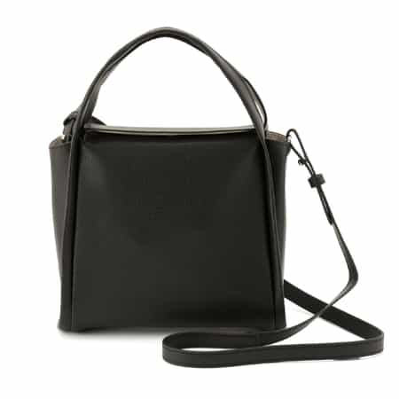 BARNEYS NEWYORK】イタリア製 水色 マチあり ハンドバッグ