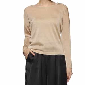 ウォッシャブル ラメシアーニットプルオーバー