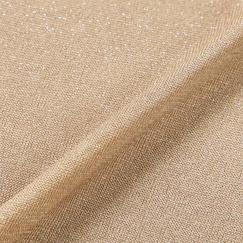 BARNEYS NEW YORK ウォッシャブル ラメシアーニットプルオーバー BEIGE