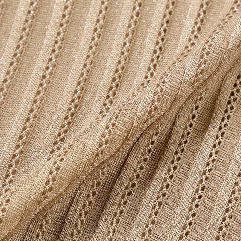 BARNEYS NEW YORK ウォッシャブル 透かし編みニットプルオーバー BEIGE