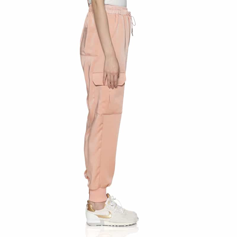 BARNEYS NEW YORK ドローストリング サテンカーゴパンツ PINK