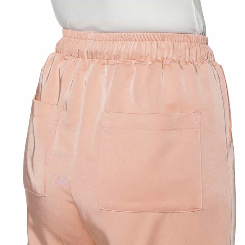 BARNEYS NEW YORK ドローストリング サテンカーゴパンツ PINK