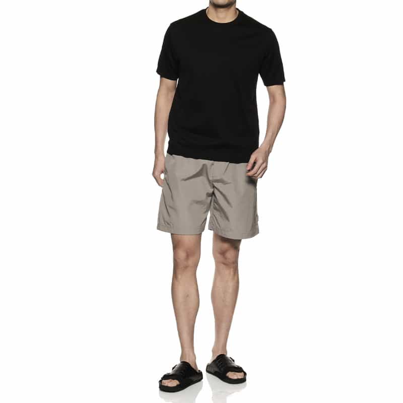 BARNEYS NEW YORK "BARNEYS" ドローストリング ショートパンツ GRAY