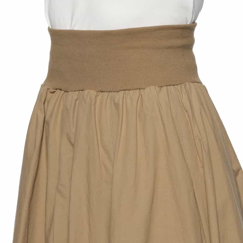 BARNEYS NEW YORK ウォッシャブル タイプライター ロングスカート CAMEL