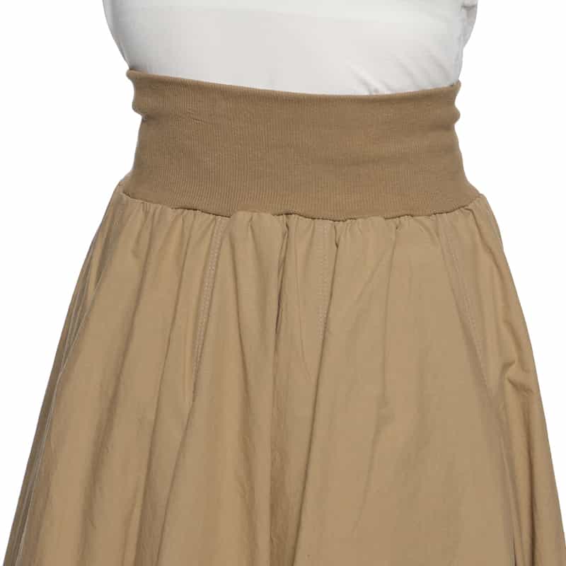 BARNEYS NEW YORK ウォッシャブル タイプライター ロングスカート CAMEL