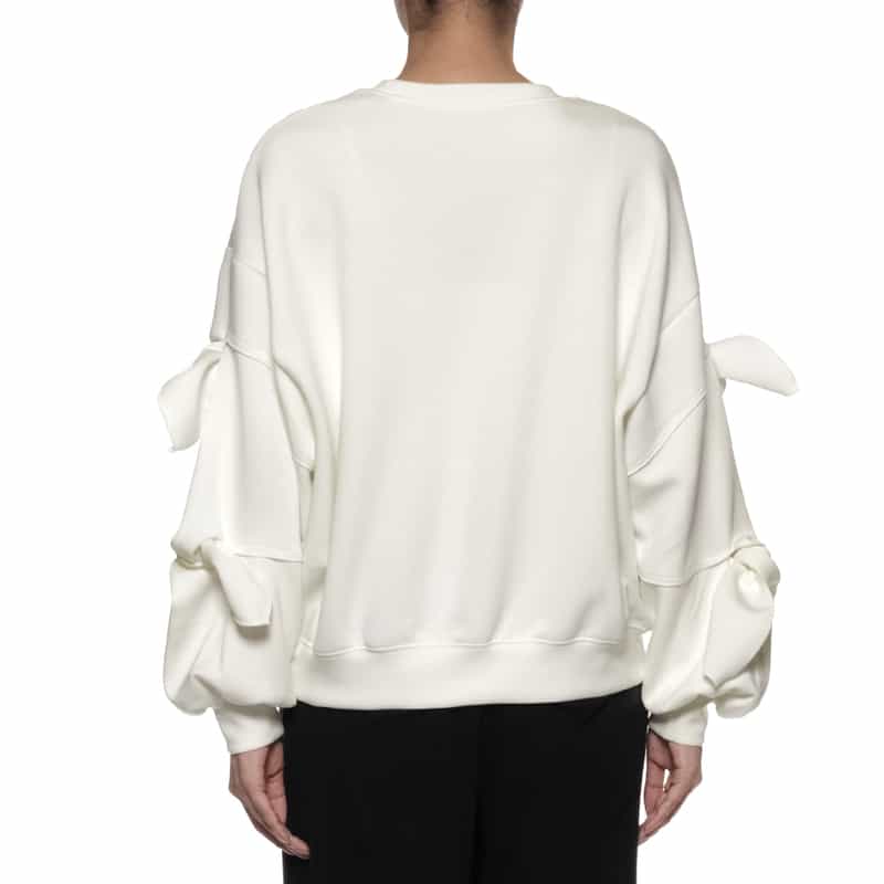 BARNEYS NEW YORK ウォッシャブル リボンスリーブカットソー OFF WHITE