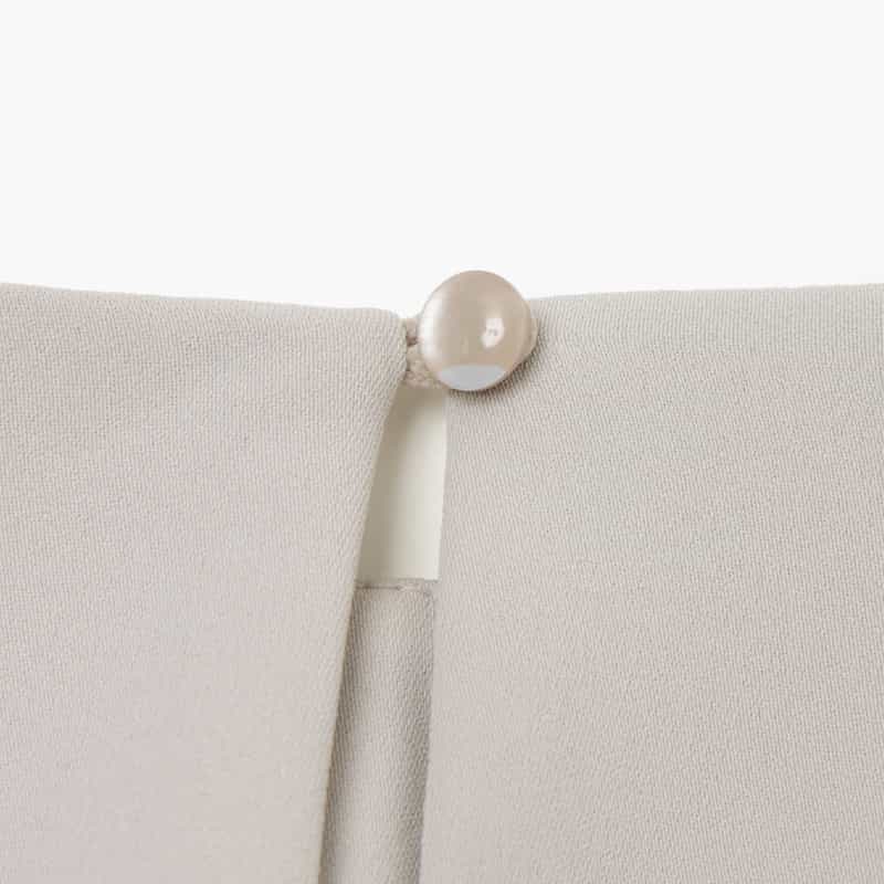 BARNEYS NEW YORK セットアップ ウォッシャブル ポンチ素材ペプラムプルオーバー LIGHT GRAY