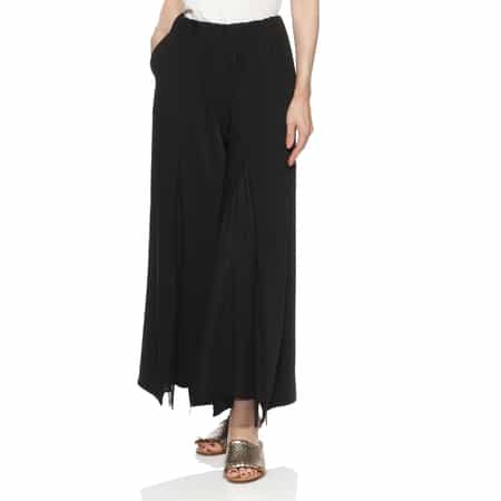 ウォッシャブル チュールタック入りワイドパンツ