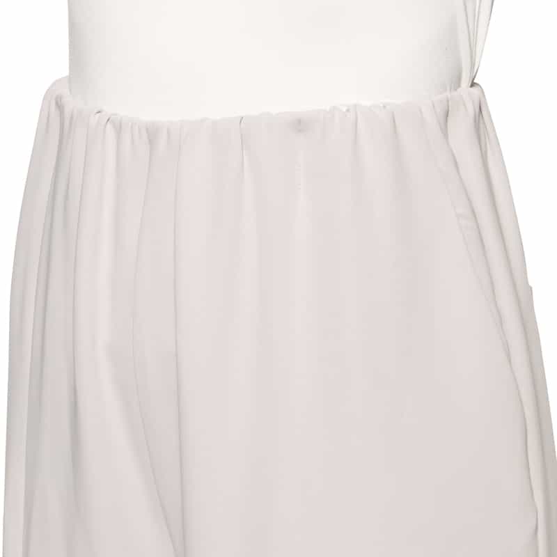 BARNEYS NEW YORK ウォッシャブル チュールタック入りワイドパンツ LIGHT GRAY